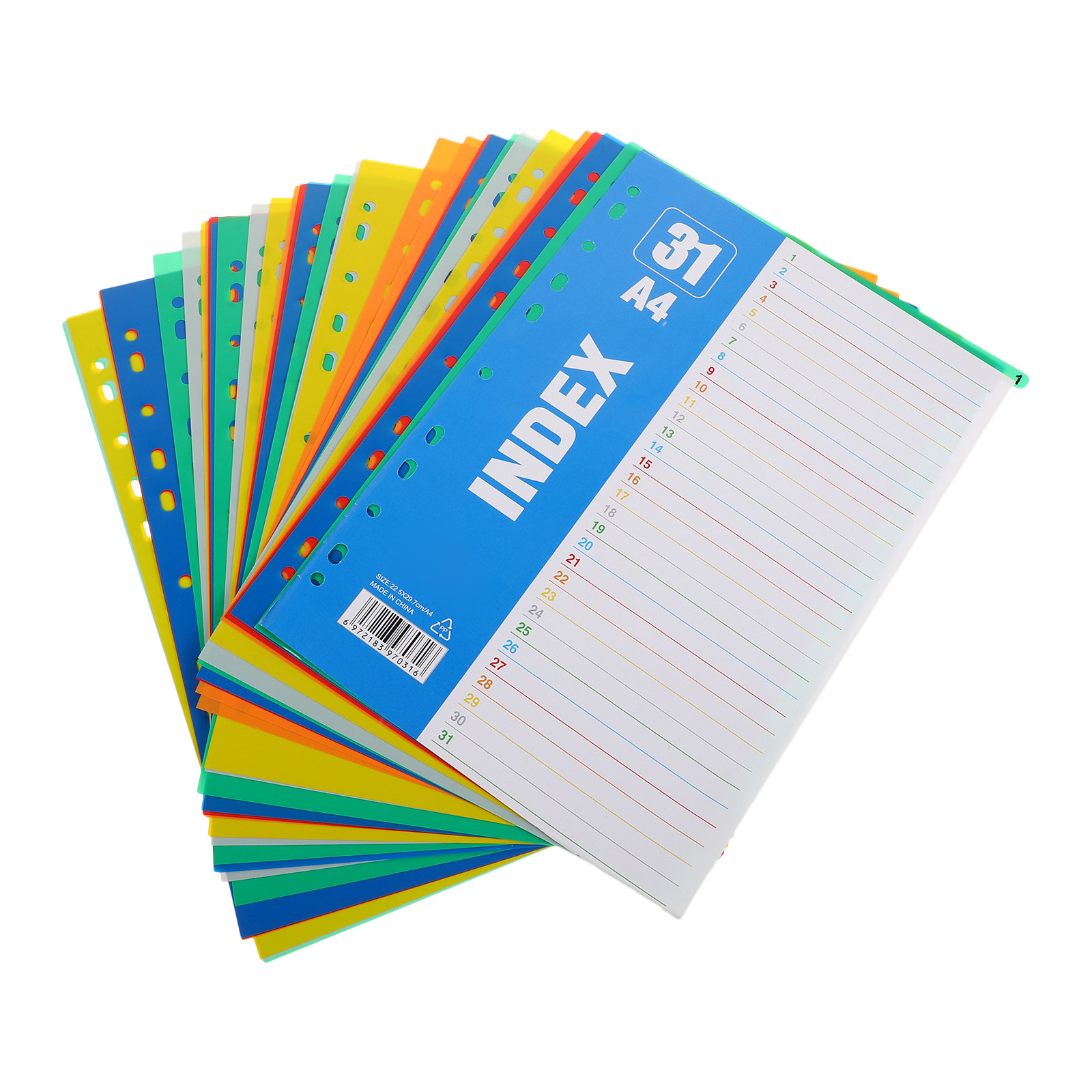 Tab Divider A4 - 1 ensemble de séparateurs d'index pour