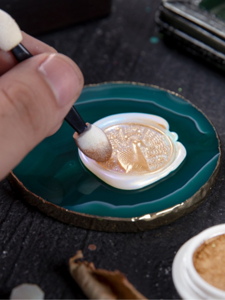 Wax Seal Stamp Set - Sceau de cire doré en poudre,