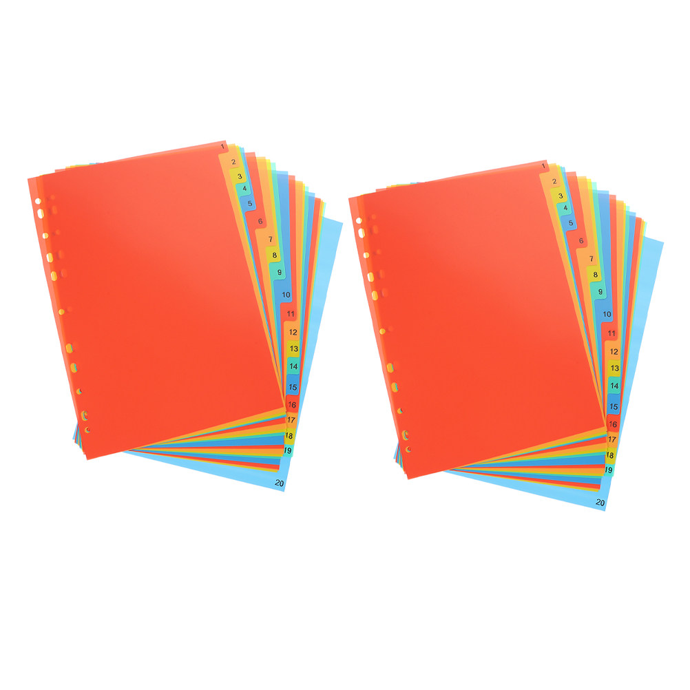 Tab Divider A4 - 2 jeux d'organisateurs de dossiers, classeurs