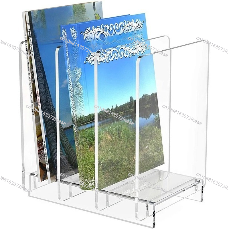Magazine Holder Rack - Porte-revues en acrylique transparent et organisateur