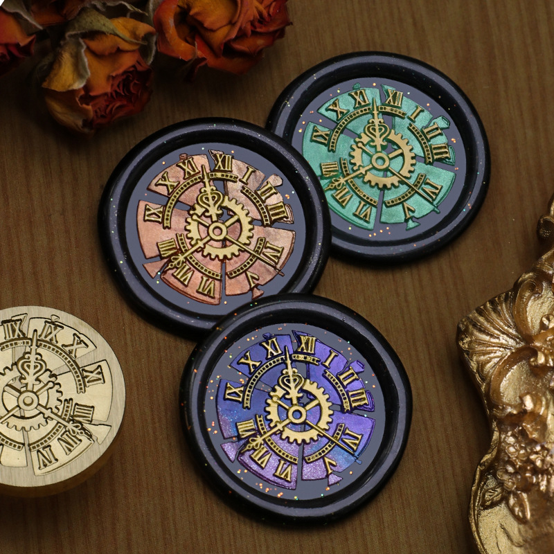 Tampon de cire d'horloge rétro - Wax Seal Stamp Set avis et prix